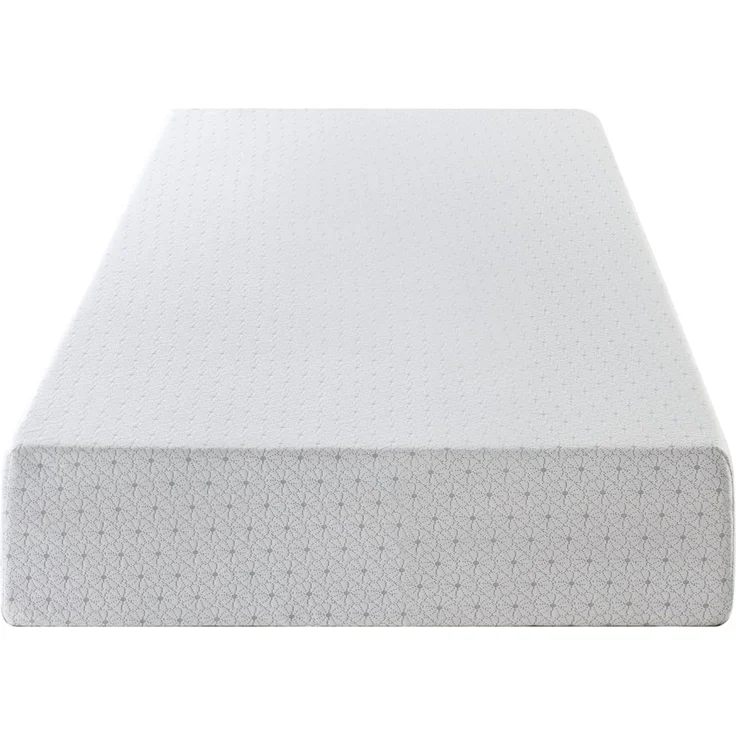 Zinus Einzelbett-Matratze, Memory-Schaum, 90 x 190 cm, Höhe 20 cm, mittlere Festigkeit, hautfreundlich, orthopädisch, Komfortschaum, grüner Tee, entworfen in Großbritannien – Bild 9