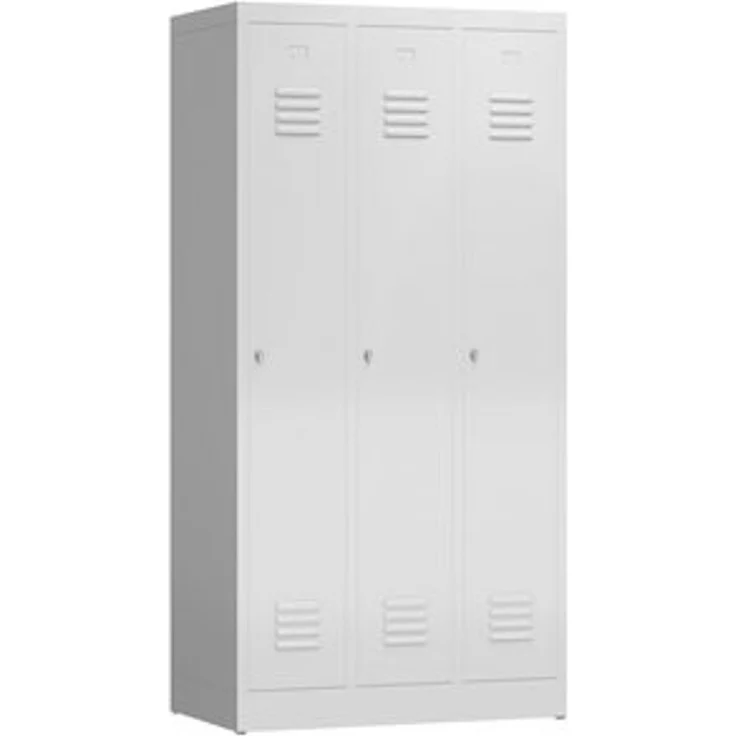 Garderobenschrank ClassiX Basic Metallspind in verschiedenen Größen wählbar - 3 Abteile ca. 87 x 180 x 50 cm – Bild 6