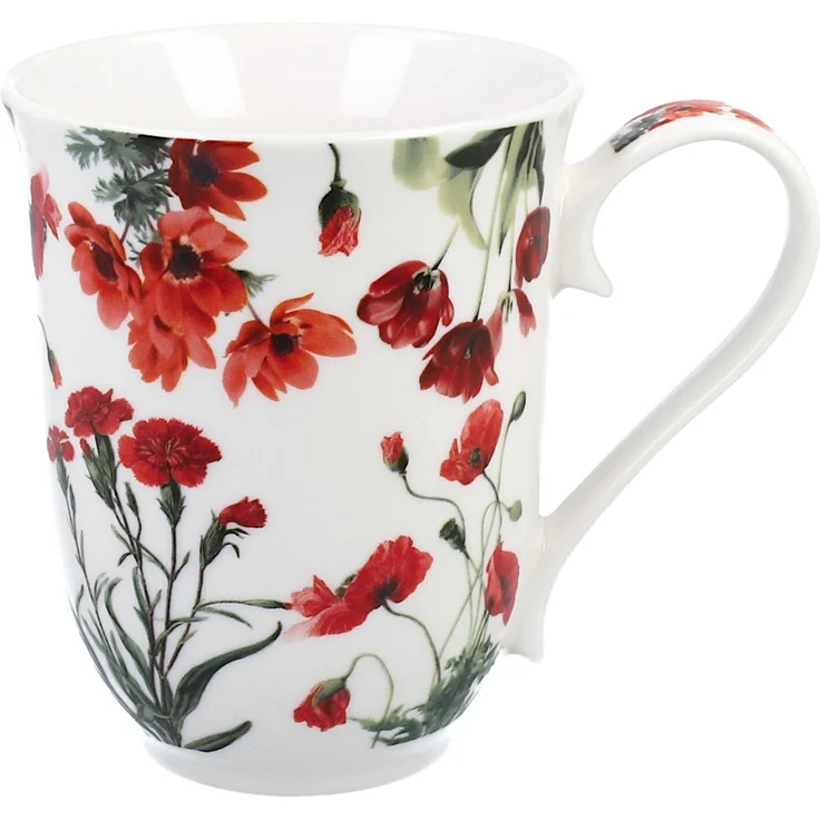DUO Spring in bloom Becher 460 ml RED FLOWERS in dekorativer Box, New Bone China Porzellan – Bild 1