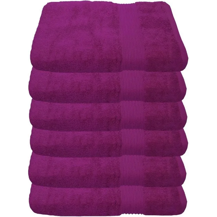 Julie Julsen Handtücher 6-Handtücher-Fuchsia-Handtuch 50 x 100 cm, Baumwolle (6-St)