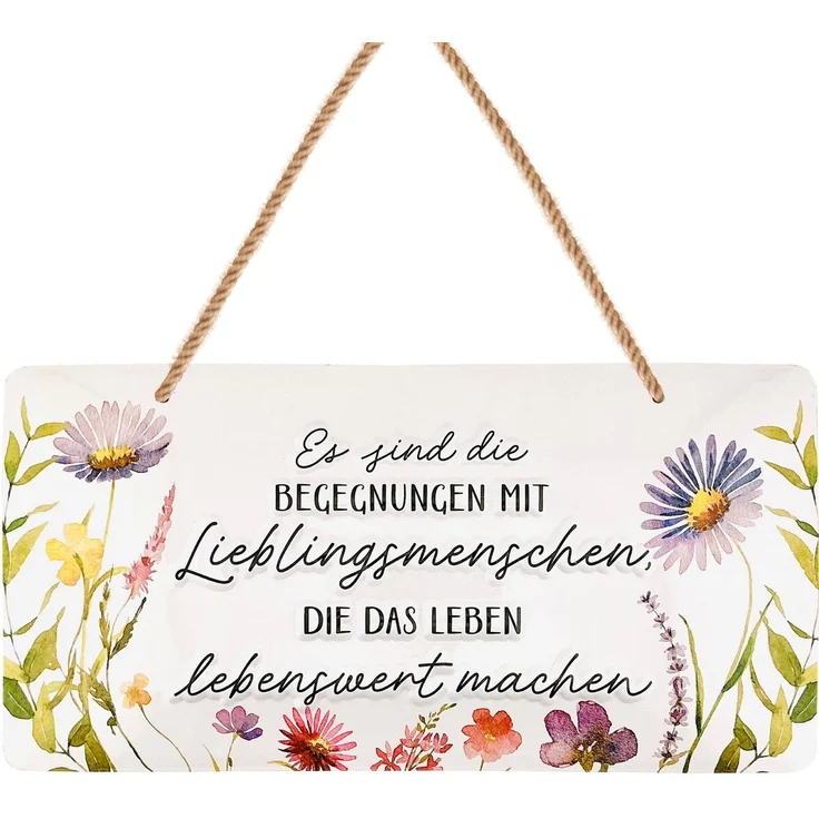 LANOLU Blechschild Lieblingsmenschen - 16x32cm – Metall – Mehrfarbig – 16119 – Bild 1