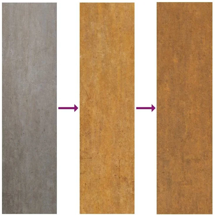 vidaXL Gartentor 100x175 cm Verwitterungsstahl Wellendesign 4100977 – Bild 9