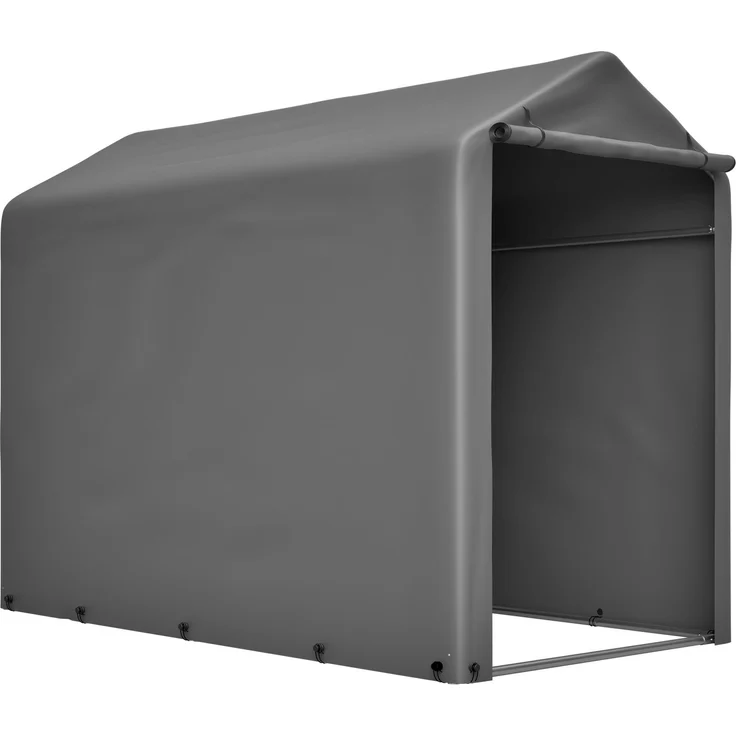 LVHOM Fahrradgarage & Gerätezelt, Wasserdichtes Garagenzelt aus 170g PE, Gerätehaus inkl. Fundamentrahmen, Lagerzelt für Garten & Werkzeug, 187x100x160cm – Bild 2