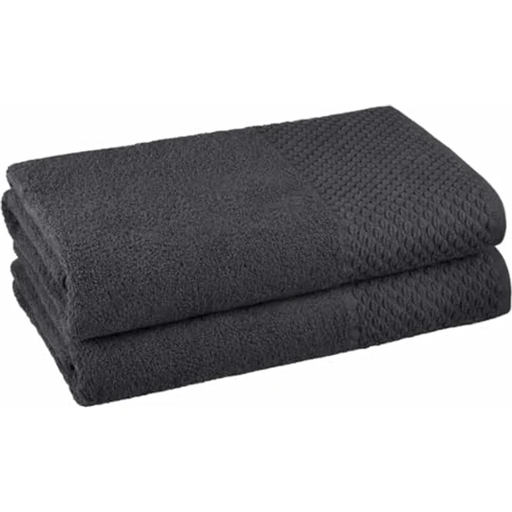 Clinotest Duschtücher Frottee 2er Set 70x140 cm - aus 100% Baumwolle, kochfest – Bild 2