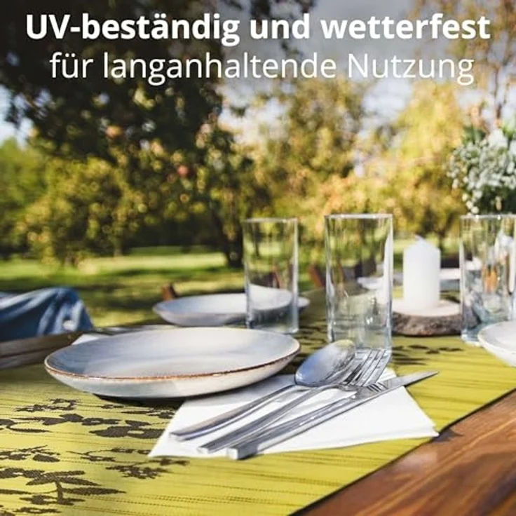DecoHomeTextil Heimtextilmanufaktur Tischläufer Miami Tablerunner, wind- und wetterfest, UV-beständig, verrottungsfest – Bild 4