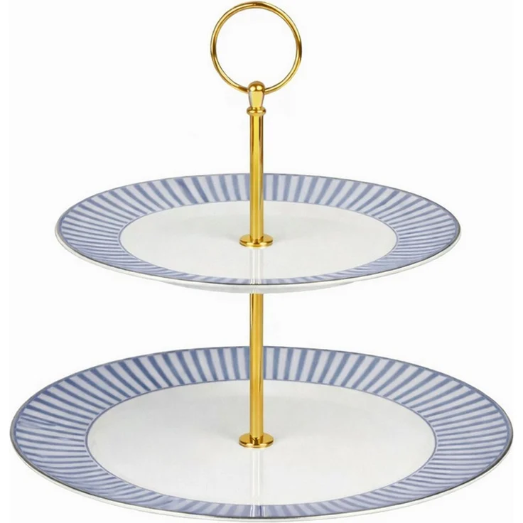 Neuetischkultur Etagere Etagere Keramik 2 stöckig Servieretagere 24 cm, Keramik, (1 Etagere ohne Dekoration) – Bild 1