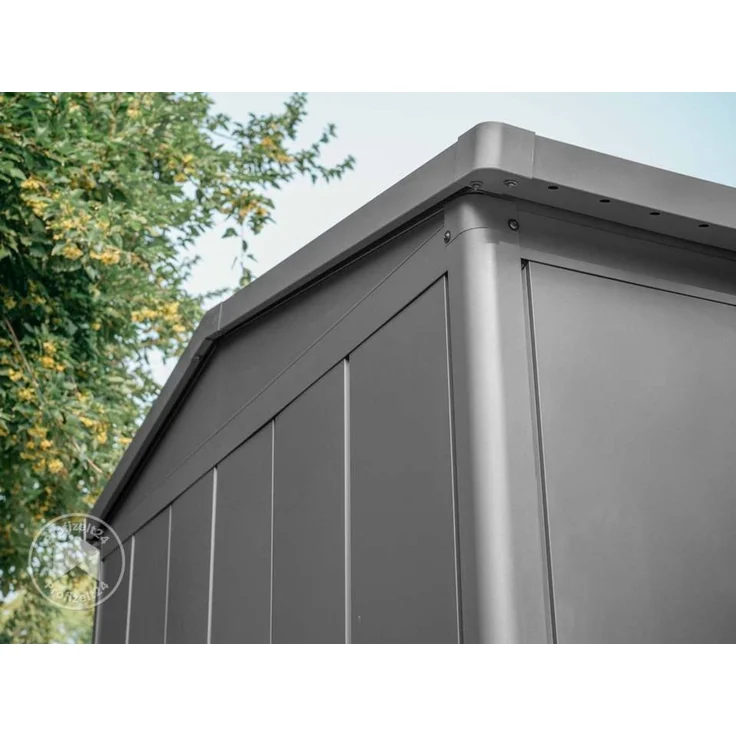 GFP Primeyard Gerätehaus Metall Gartenhaus 263x228x231 cm Geräteschuppen Satteldach anthrazit – Bild 5