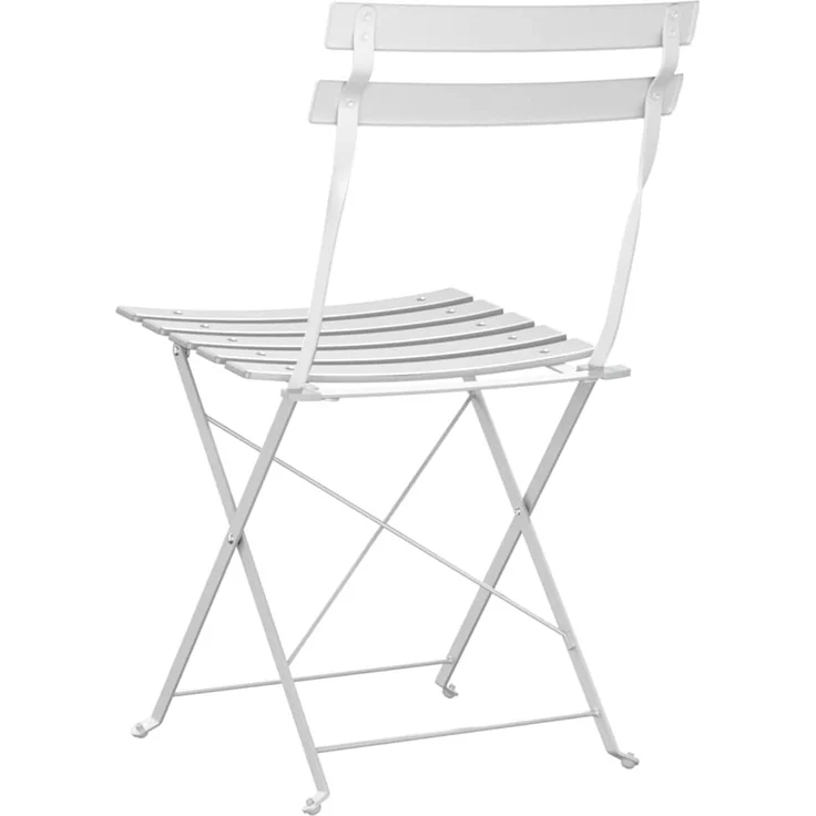 vidaXL Gartenklappstuhl 2 pcs Weiß 42 x 46 x 82cm Metall 42002956 – Bild 6