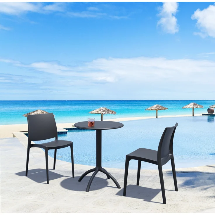 CLP 2er Set Stapelstühle Maya bis zu 130 kg belastbar,oliv – Bild 4