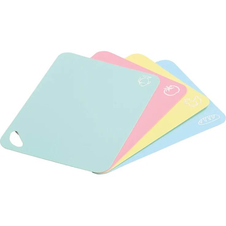 Schneidebretter, 4er-Set, pastellfarben, 38x29 cm, Kesper