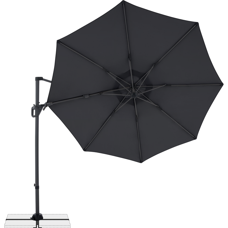 Doppler Sonnenschirm / Ampelschirm "LIFE 310 Side", anthrazit, Ø 310 cm – Bild 2