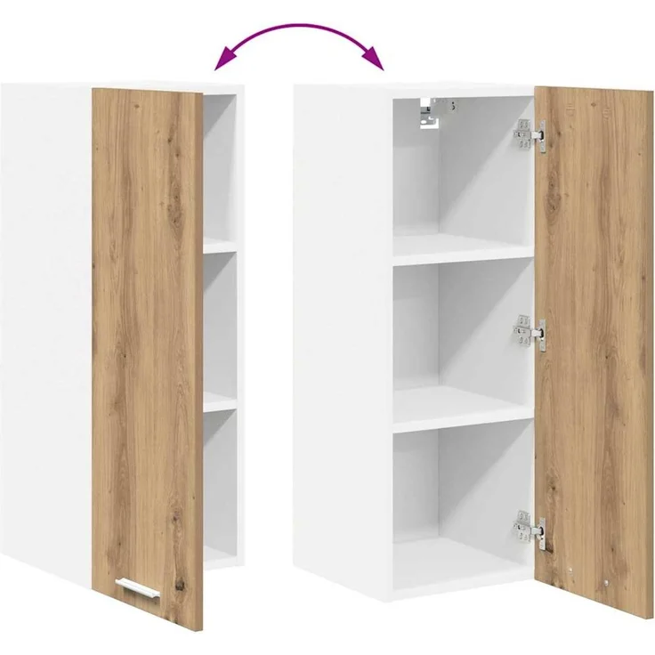 vidaXL Hängeschrank 2 stk. Artisan-Eiche und Weiß Holzwerkstoff 884257 – Bild 12