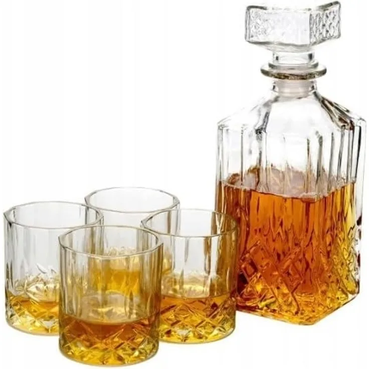 Whisky-Karaffe, 900 ml, 4 Gläser