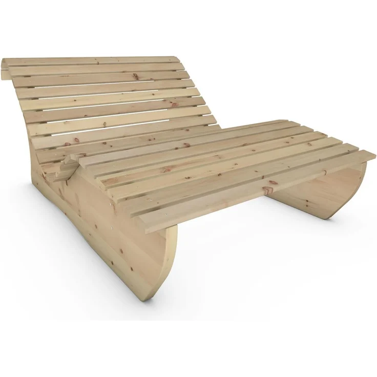 Relaxliege "Sigi" Gartenliege Massivholz Zirbe gerade 140cm – Bild 4
