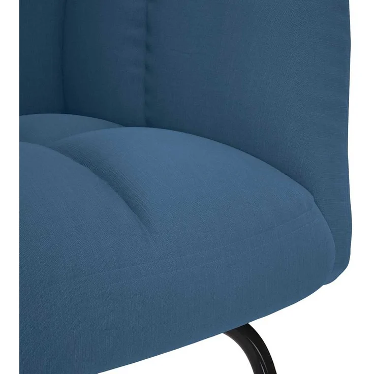 vidaXL Schaukelstuhl Blau Stoff 4016797 – Bild 5