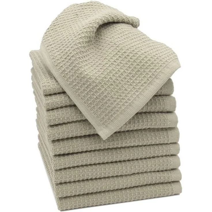 ZOLLNER Seiftuch, (10-St), 30x30 cm, 100% Baumwolle, vom Hotelwäschespezialisten, Waffelpique, Grau – Bild 4