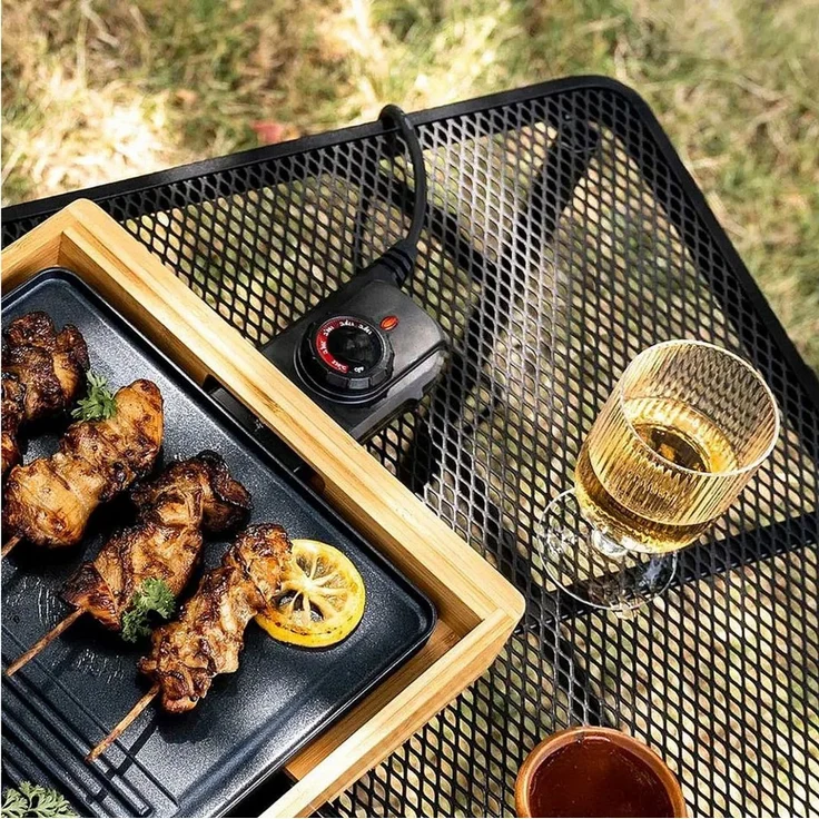 Travellife Campingtisch Campingtisch Greccio Mesh 90 Koffer, Camping Grill Tisch Verstellbar – Bild 3