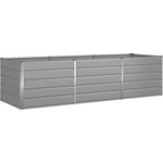 vidaXL Pflanzkübel Hellgrau 290 x 100 x 75 cm Verzinkter Stahl 42018170