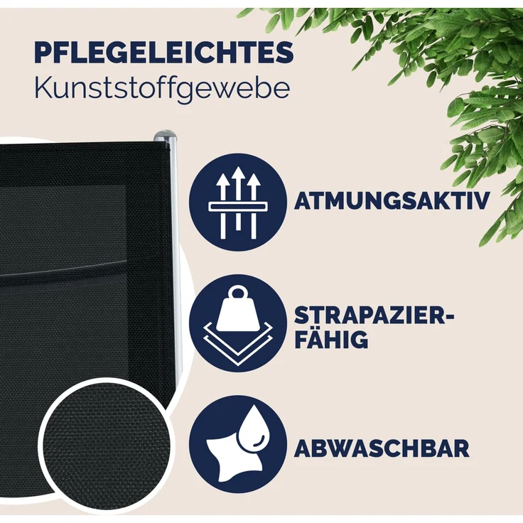 CASARIA® Aluminium Gartenstuhl Bern Klappbar Silber 6er Set – Bild 4
