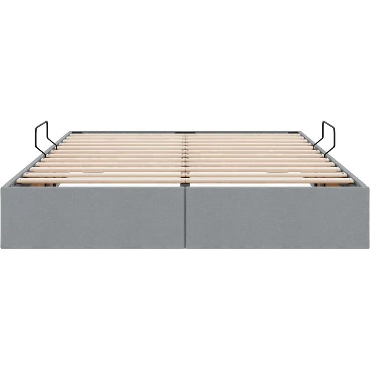 vidaXL Ottoman Bettgestell mit Speicher Hellgrau 140 x 190 cm Stoff 3442820 – Bild 7