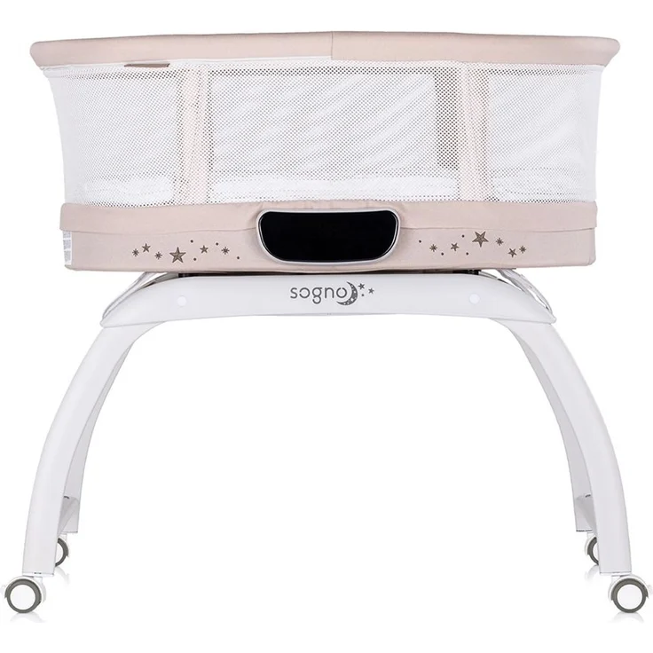 Chipolino Beistellbett Sogno 2 in 1 Spieltisch, Fernbedienung, eingebaute Waage beige – Bild 2