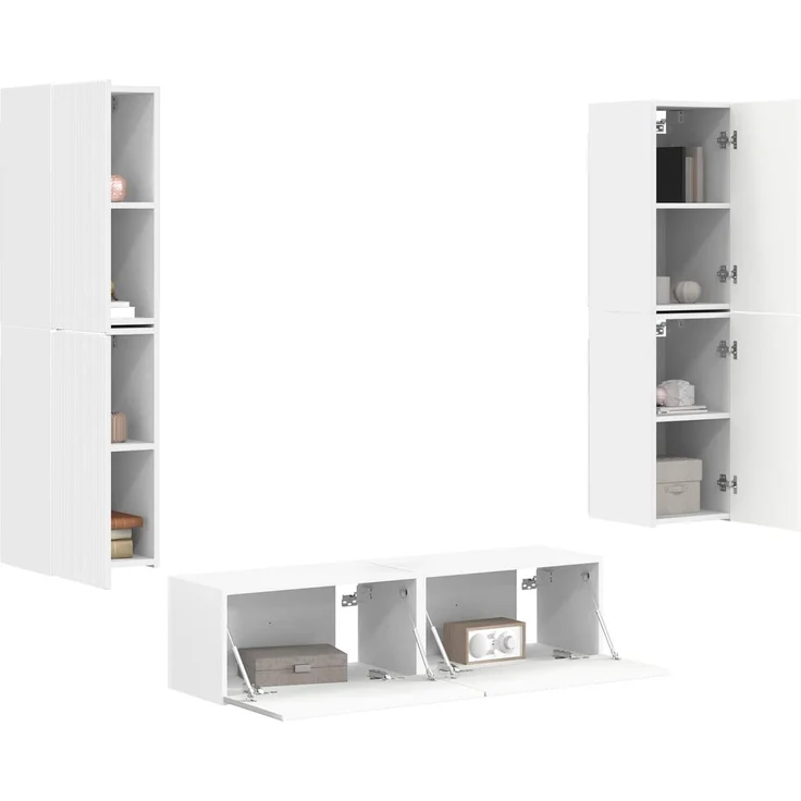 vidaXL TV-Schrankset 6 stk. 31 x 30 x 60 cm Weiß 3409123 – Bild 3