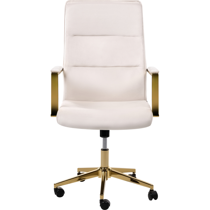 Chefsessel DEMURE Samtstoff Hellbeige – Bild 4