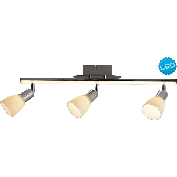LED Deckenleuchte chrom, satiniert, opal Näve Ibiza 5 flg.