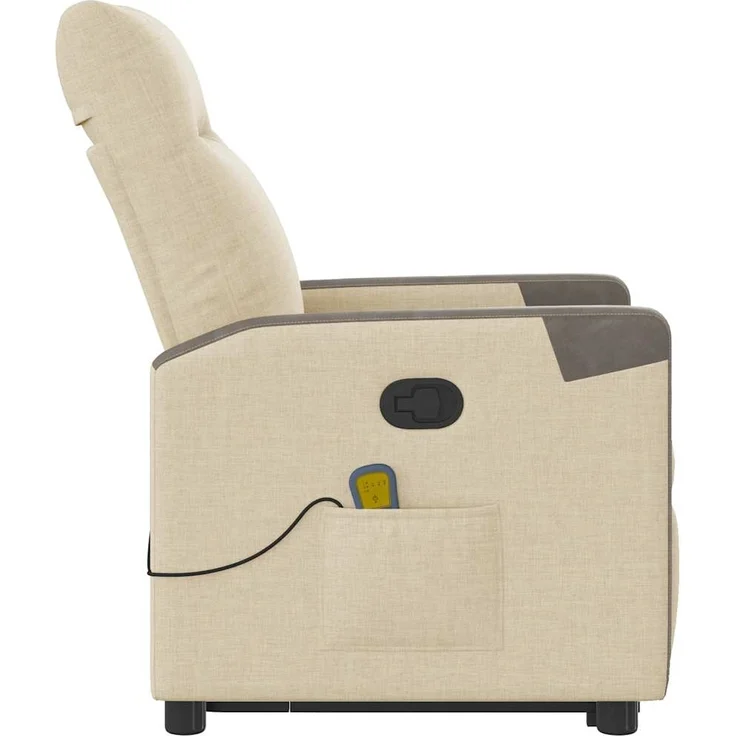 vidaXL Massagesessel mit Aufstehhilfe Creme Stoff 3324098 – Bild 5