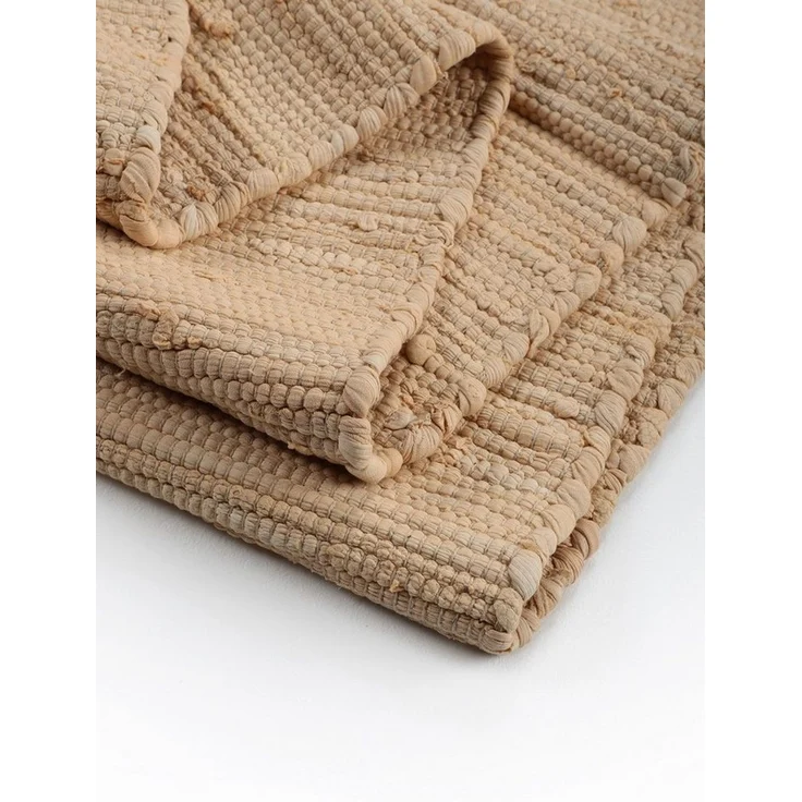 carpetfine Teppich Kelim Chindi uni, auch als Läufer, rechteckig, Höhe: 5 mm, Wendeteppich, reine Baumwolle, handgewebt, Uni-Farben, mit Fransen – Bild 4