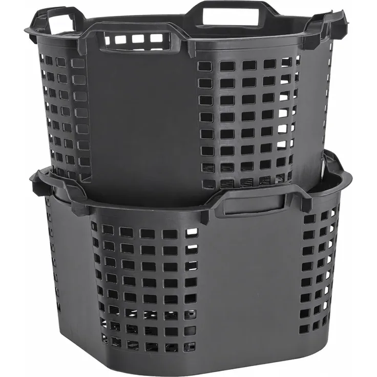Erntekörbe Gartenkorb groß Lebensmittelecht 50L Obstkorb 54x31cm ineinander & übereinander stapelbar | Made in Germany als Obstkorb, Laubkorb und vielseitiger Erntekorb