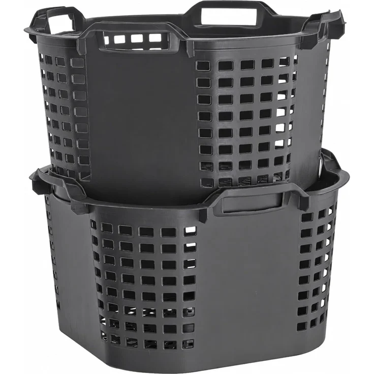 Erntekörbe Gartenkorb groß Lebensmittelecht 50L Obstkorb 54x31cm ineinander & übereinander stapelbar | Made in Germany als Obstkorb, Laubkorb und vielseitiger Erntekorb – Bild 1