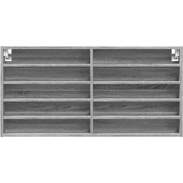 vidaXL Vitrinenschrank Grau Sonoma 100x8,5x50 cm Holzwerkstoff 847952 – Bild 4