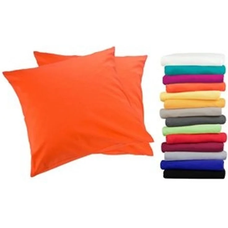 MOON Kissenbezug / Seitenschläferkissenbezug, 2er Pack, 100% Baumwolle, Linon, Orange, 40x40 – Bild 6