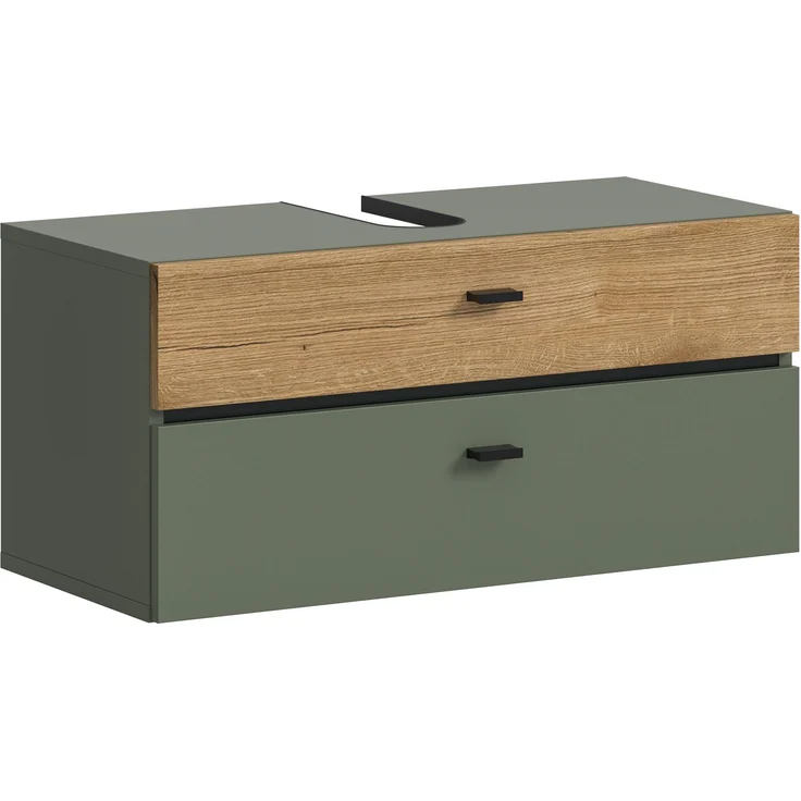 Aqua Waschbeckenunterschrank in Sage Green Nachbildung – Bild 1