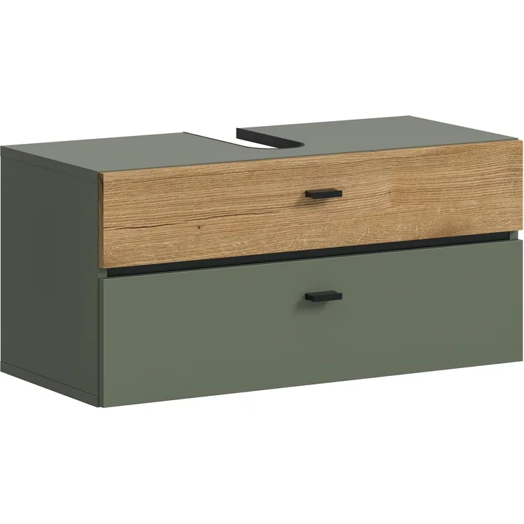 Aqua Waschbeckenunterschrank in Sage Green Nachbildung