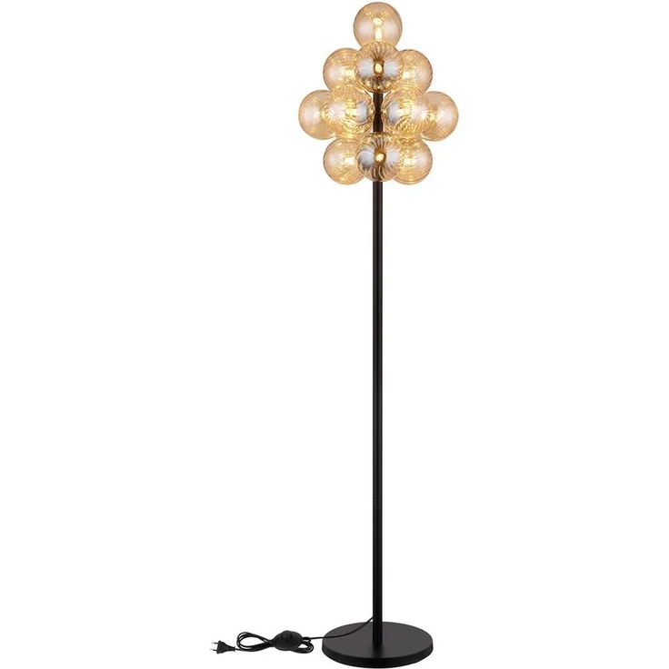 GLOBO LIGHTING Stehlampe CONOR, ohne Leuchtmittel, Stehleuchte, Glas, Wohnzimmer, Flur – Bild 3