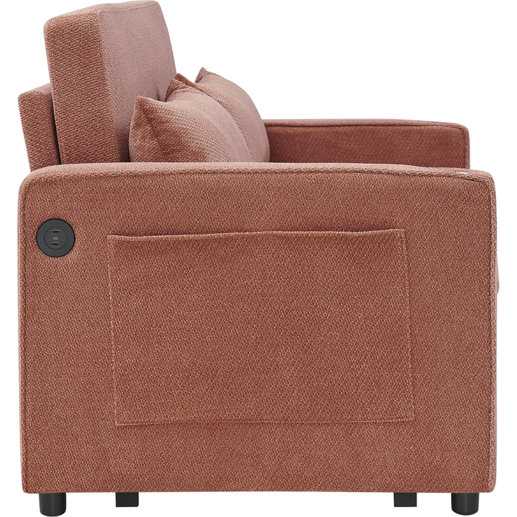 ZUBALIYA Sofa mit USB - Anschluss, für Wohnzimmer und Apartments, mit stabilem Untergestell, für den täglichen Gebrauch, Blau – Bild 17