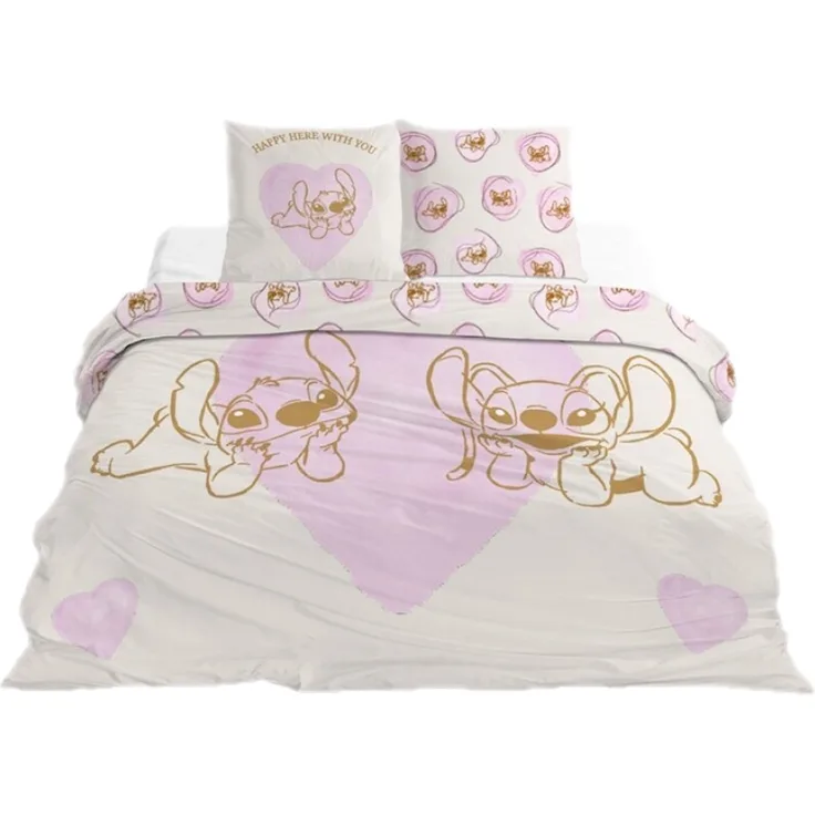 Disney Stitch Bettwäsche Set 240 × 220 cm + 65x65 cm mit zwei Kissenbezügen