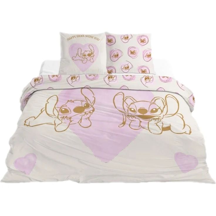 Disney Stitch Bettwäsche Set 240 × 220 cm + 65x65 cm mit zwei Kissenbezügen – Bild 1
