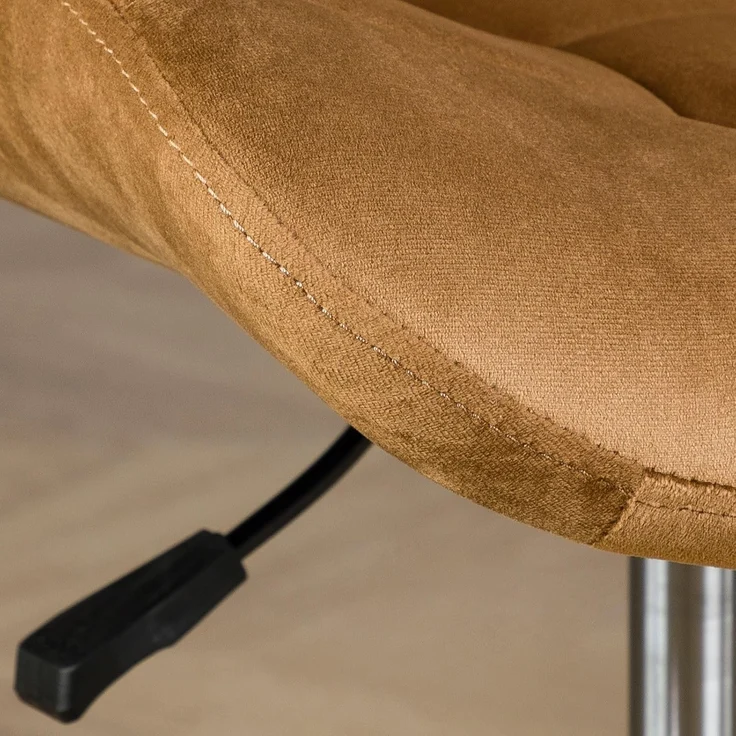 IDIMEX Drehstuhl ALISON, Bürostuhl Schreibtischstuhl höhenverstellbar modern mit Rollen gold – Bild 4