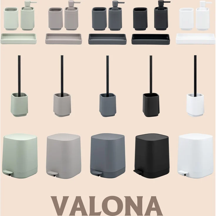 eluno VALONA Kosmetikeimer, Kunststoff, salbei, 21 x 25,5 x 21 cm – Bild 8