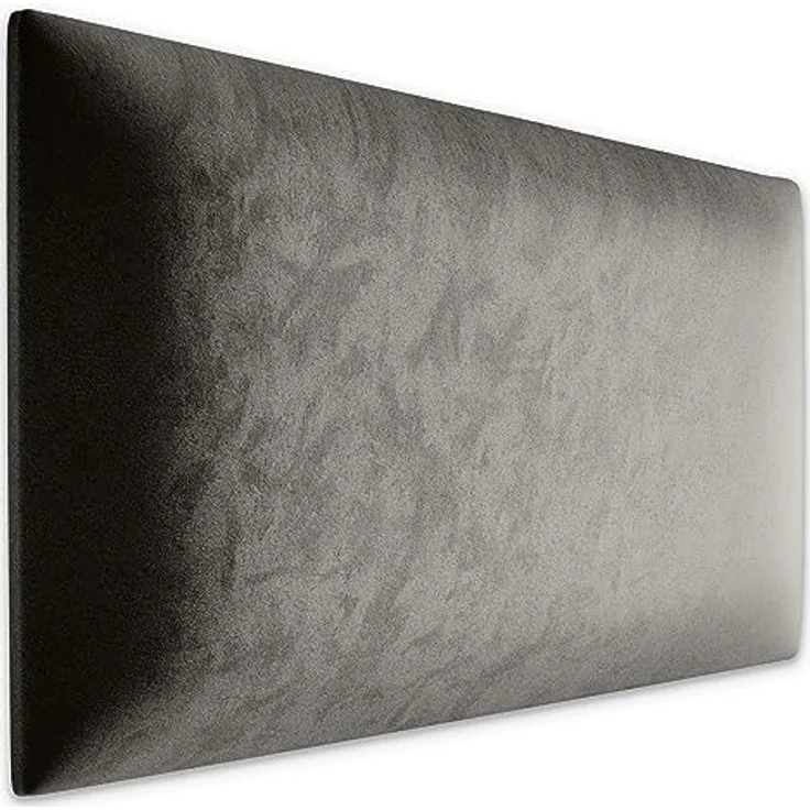 Muralo Samt Wandkissen Stoff Polsterpaneel Schlafzimmer Wohnzimmer Bett Wandpolster Bettkopfteil Lendekissen Modern Luxus Gepolstert Polster Paneel (Grau, 60x30 cm) – Bild 2