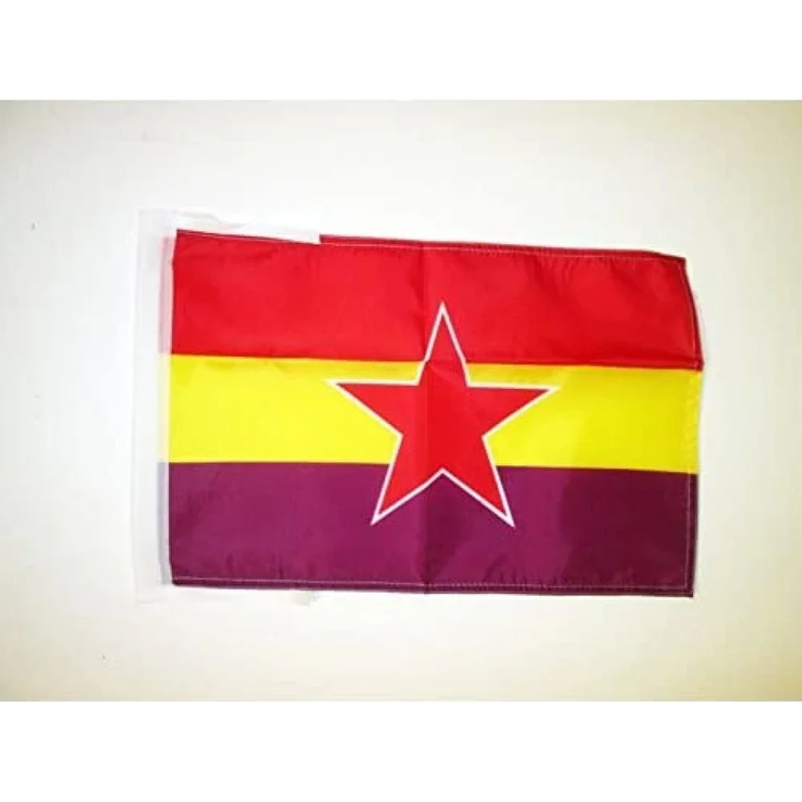 AZ FLAG - Flagge Zweite Spanische Republik Volksarmee - 45x30 cm Mit Kordel - Republik Spanien Fahne 30 x 45 Cm - Flaggen