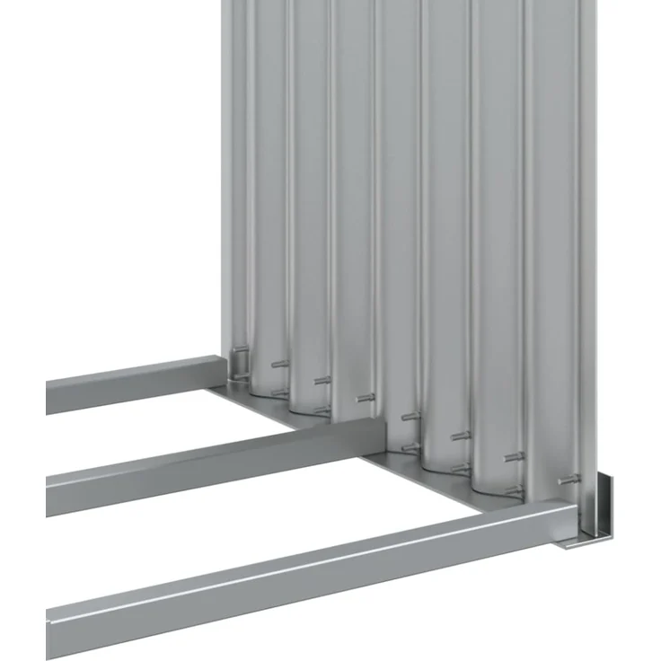 vidaXL Kaminholzunterstand Silbern 120x45x210 cm Verzinkter Stahl 364592 – Bild 10