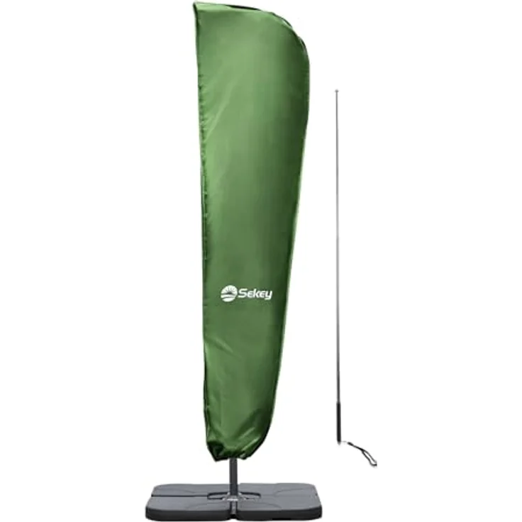 Sekey Schutzhülle für Ampelschirm / Sonnenschirm, Abdeckhauben für Sonnenschirm | 265×48/70 cm – 100% Wasserdichter Polyester, UV-Beständig – Bild 1