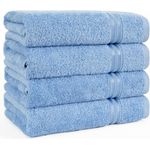 HAMMETEX Handtuch Set 4er Set Handtücher 50x100 cm, 100% Baumwolle, Weich & Saugstark, Frottier (Set, 4-St), mit Bordüre, einfarbig, weich