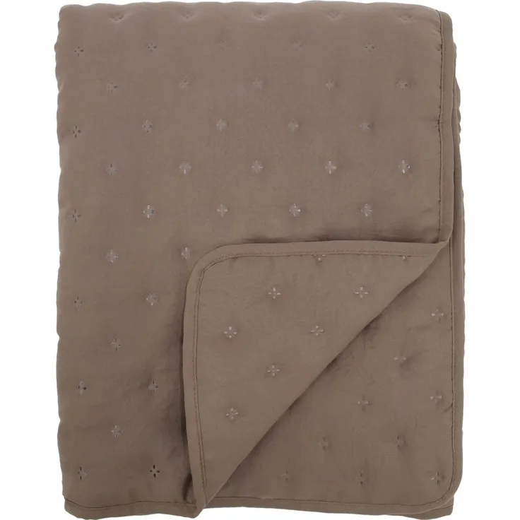 Chic Antique - Decke Quilt Tagesdecke Aix Soft 180x130cm Walnuss Braun 16125320