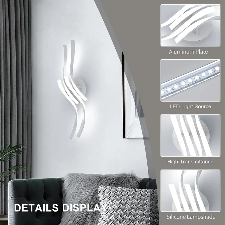 Comely Moderne LED Deckenleuchte, 32W 3600LM 60cm LED Deckenlampe, Weiße Aluminium Lampen Led Deckenbeleuchtung für Schlafzimmer, Wohnzimmer, Flur, Kaltweißes Licht 6500K – Bild 5