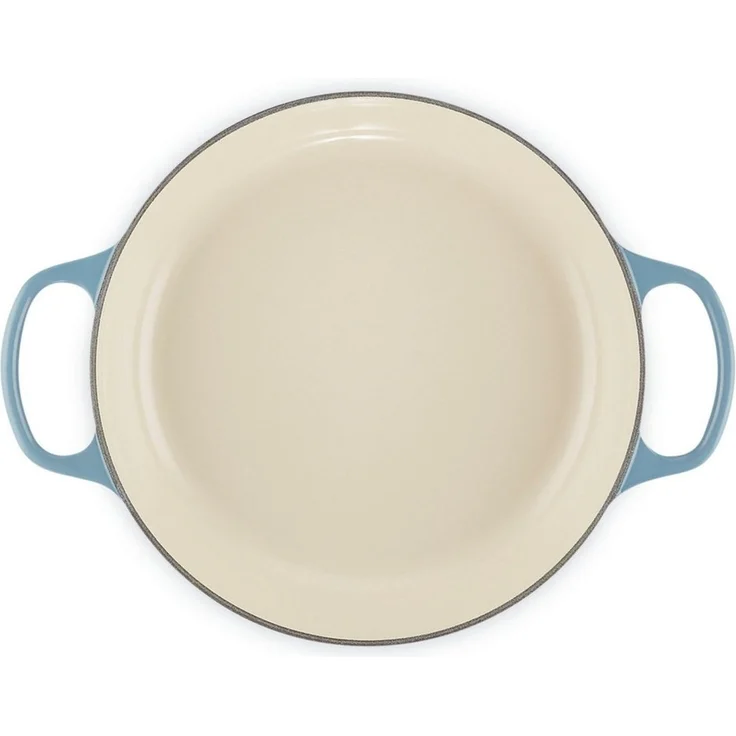 Le Creuset Signature Gusseisen Gourmet-Profitopf, Rund, Ø 26 cm, 2,2 l, Für alle Herdarten inkl. Induktion geeignet, 4,205 kg, Chambray, 21180264344441 – Bild 4